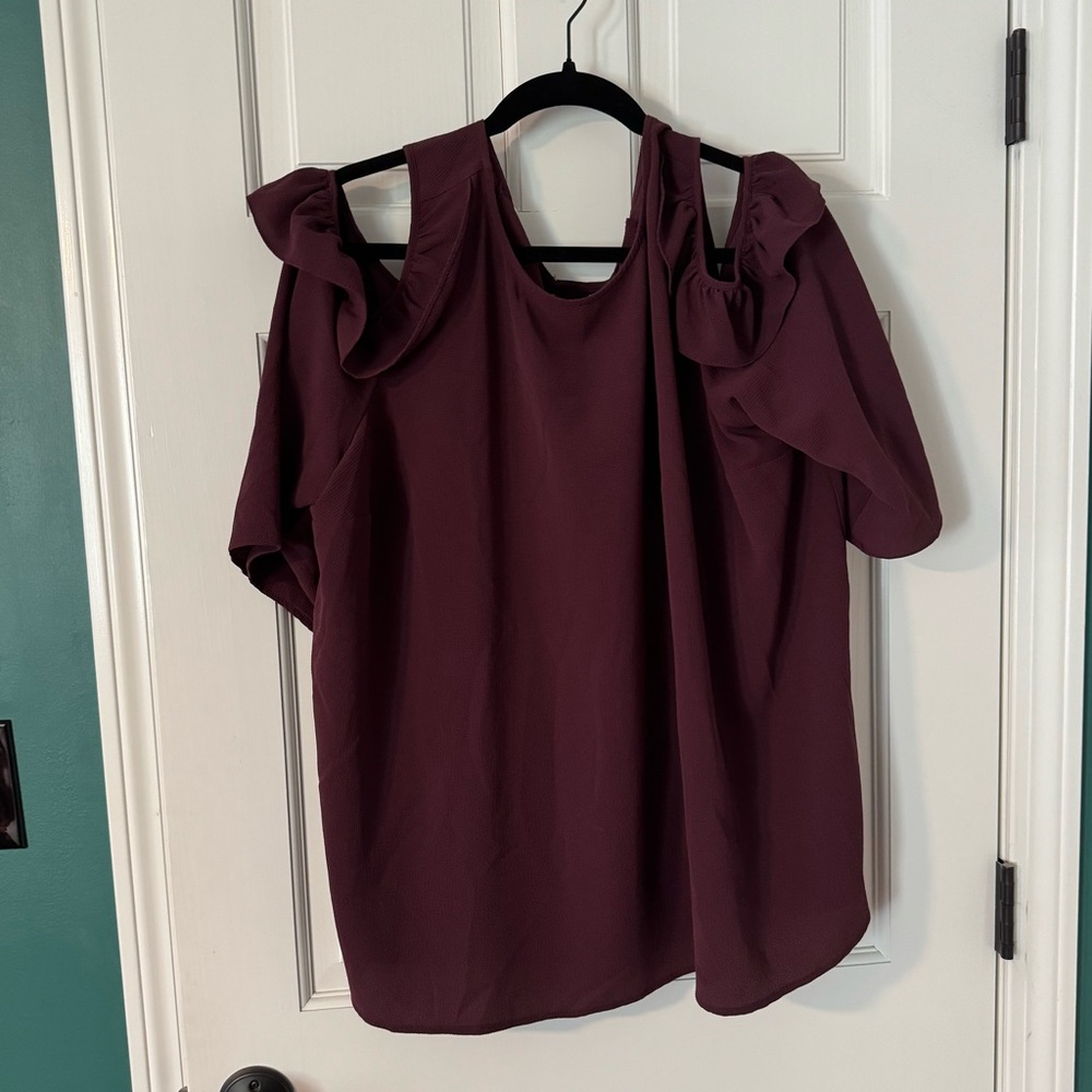 Elegant Burgundy Women's Top